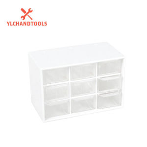 [READY STOCK] Korea Style 9-grid drawer transparent dustproof jewelry stationery tabletop bedroom cosmetic storage box