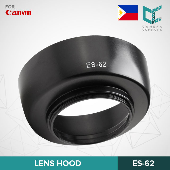 Lens Hood ES-62 for Canon 50mm II 52mm Filter Size ES62 Black