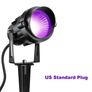 LED Purple Halloween Outdoor Spotlight 5W Dusk to Dawn Purple Halloween Spotlights with Auto On/Off Function Outdoor Tree Lighting for Holiday Yard and Garden Decoration