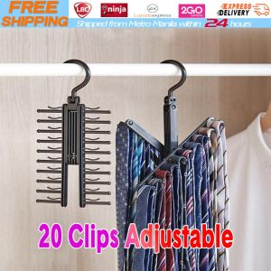 【Local Warehouse】Belt Hanger Rack Tie Hanger Scarf Rack 360 Degree Rotating Belt Scarves Hook Hanger Holder Organizer Adjustable Cross Ties-Hanger-Holder