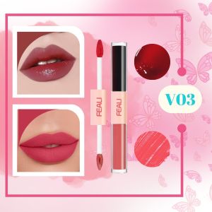 FEALI 2IN1 Lipstick Misty Velvet Lip Tint Dual-ended Velvet Matte
