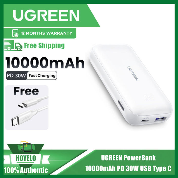 Ugreen PowerBank 10000mAh PD 30W USB Type C Portable | Lazada PH