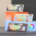 Zeus x Raiku Wired Rainbow LED Ligh Gaming Keyboard 98 Keys Silent Keys With Volume Knob Media Keys. 
