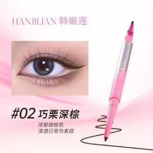 อายไลเนอร์ปลายคู่ ร่างขั้นต่ําสามมิติ กันน้ำและกันเหงื่อแต่งหน้าติดทนนานอายไลเนอร์ไม่เลอะง่าย Quick Dry Eyeliner