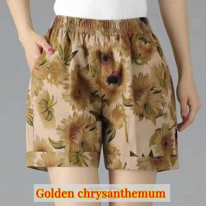 Cotton Womens New Loose High Waist Shorts 2023 Popular Big Pocket Sports Pants Ice Silk Summer Capris