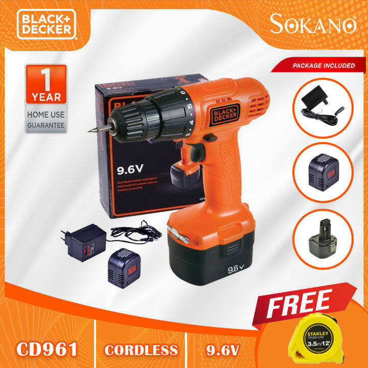 BLACK DECKER CD961 9.6V Cordless Drill Screwdriver Lazada