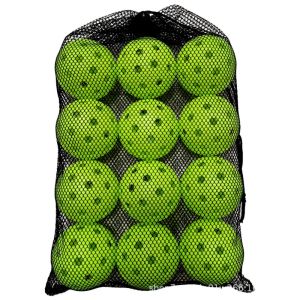 BUENOO 74MM Pickleball Plastic 40 Holes Competition Pickleball Professional woth Black Mesh Bag Sports Ball Tournament