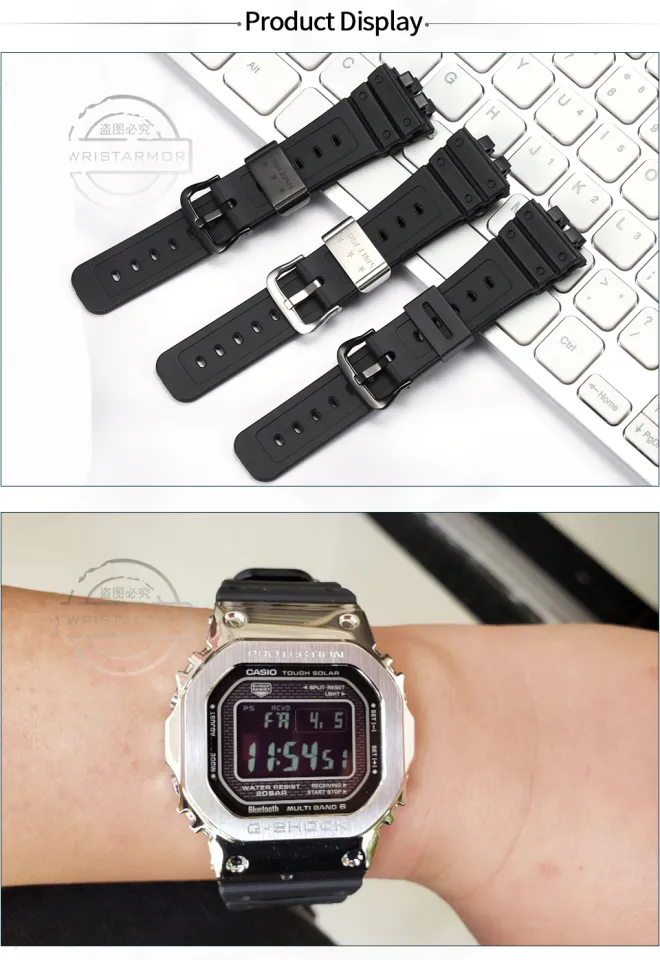 Resin strap adapted to Casio G SHOCK GMW B5000 stainless steel ring black waterproof alternative bracelet rubber strap watch accessories Lazada PH