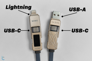 Cáp Sạc Nhanh 4in1 WIWU TItAN Wi-C039 100W Dây Dù Cao Cấp Chống Đứt Gãy Cho điện thoại Smart PhoneLaptop Máy Tính Bảng