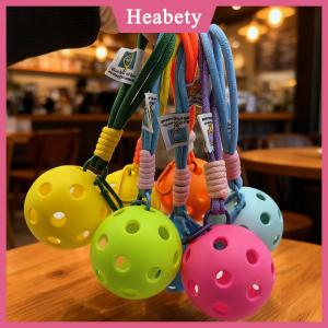 Heabety Sáng Tạo Pickleball Vợt Kim Loại Keychain Đầy Màu Sắc Rỗng Golf Bóng Móc Khóa Dink Bóng Người hâm mộ Đảng Quà Tặng Túi Mặt Dây Chuyền
