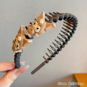 Bando Sirkam Bentuk Gelombang Zigzag Wanita Bandana Aksesoris Headband Anti Selip Karkater HHG