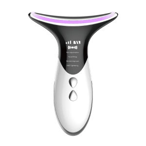 AmazeFan Neck Face Beauty Device 3 Colors LED Photon Therapy Skin Tighten Reduce Double Chin Anti Wrinkle Remove Skin Care Tools