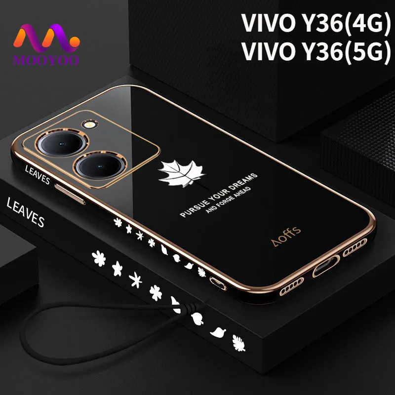 Case VIVO Y36 4G 5G Soft Phone Case New Design Maple Leaf Back