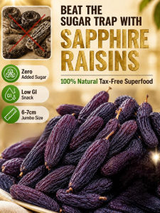 🍇 Sapphire Blue Raisins – Long Seedless & Naturally Sweet Rich in Fiber & Antioxidants No Sugar Added No Preservatives A Premium Snack for Any Occasion ✨