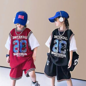 Bộ quần áo mùa hè trẻ em 14-48kg mẫu LUK96 bộ đồ bé trai cộc tay chất thông hơi