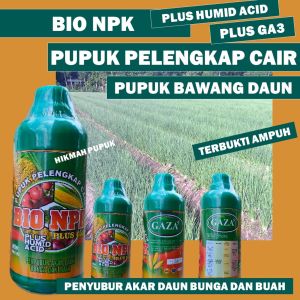 Pupuk NPK GAZA Plus Ga3 dan Humid Acid Pelebat BAWANG DAUN Terbaik Cepat Berbuah Daun Lebar dan Panjang Pupuk Organik Cair Pelebat BAWANG DAUN Pupuk Meningkatkan Kualitas Daun Bawang Mempercepat Pertumbuhan Bawang Daun TERLARIS 100% ORI