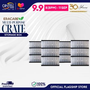 GINTELL Eracare Multi-Purpose Crate Storage Box (Set of 12)