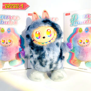 ตุ๊กตาลาบูบู้เเดนซ์ ตุ๊กตาขนนุ่มฟู LABUBU DANCE เต้นได้ มีเสียง มีไฟ เเบบ 3 สี น่ารักมาก