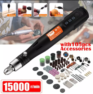 Shipping in 24 Hours 15000RPM 3 Speeds Adjustable Handheld Mini Electric Carving Pen 30W 5V USB Rechargeable Grinding Engraving Pen DIY Engraver Grinder Polishing Tools Set with Rotary Drill Bits Tools