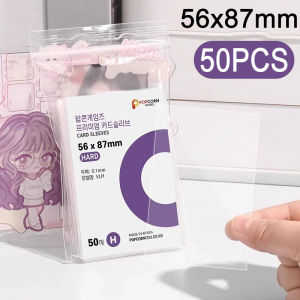 200PCS Premium Clear Plastic Card Sleeves Sturdy Transparent Card Holder Korea Kpop Idol Photcard Holographic Protector Film