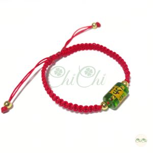 [Chi Chi] Vòng tay lắc tay chỉ đỏ may mắn Lu Thống Khắc Chú Ommani Bình An Nhiều màu size nhỏ 8*10li - MS036