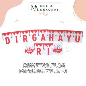 Bunting Flag Banner Dirgahayu HUT RI Kemerdekaan Aksesoris 17 Agustus Merah Putih Garuda