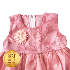 Gaun Bayi Perempuan 6 12 Bulan Dress Ulang Tahun Anak 1 Tahun 2 Tahun Baju Pesta Sleveeles Bahan Polkadot KA116