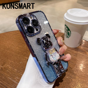 Konsmart thời trang kẹo khung hình gấu vỏ điện thoại Honor x8b x7b X7A x9b 90 90Lite 70 Lite 50 5g x9A X8 X6 X7 X9 Bling giấy lấp lánh mạ vỏ Huawei nova11 Pro 11i 10 Pro 9 SE P60 Pro