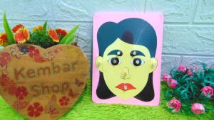 APE-PUZ-WJH Mainan Edukasi Anak Puzzle Kayu Gambar Bagian Wajah Wanita Laki-laki