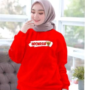 Diskon Spesial Kaos Pria Wanita Indonesia Sweater Hut RI Sweter Kemerdekaan Pancasila Baju Dirgahayu