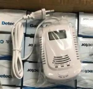 EU/US Plug Gas Detectors Kitchen Security Lpg Alarm Accurate Detection 9V Rechargeable Battery Gas Detector