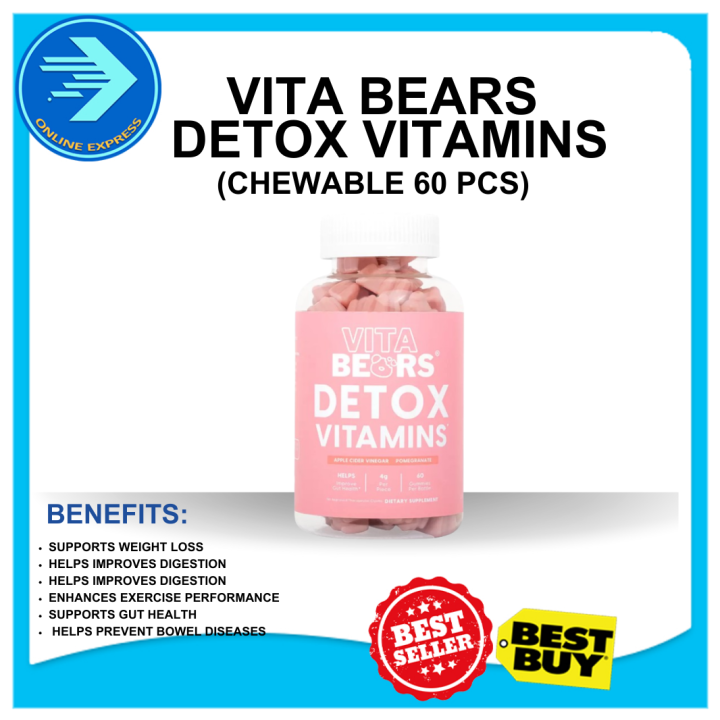 VITA BEARS DETOX Chewable Gummy bears, apple cider gummy, kidney detox