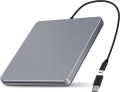 NOLYTH External DVD Drive USB C SuperDrive for, Slot-in CD DVD External Drive for, Portable DVD Burner Player Optical Disc Reader Drives for Laptop PC Computer Windows Desktop. 