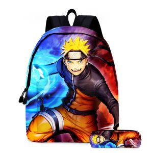 Socute Naruto Backpack School Sekolah Bag with pencil case 火影忍者 鸣人 书包