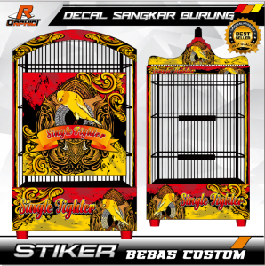 STICKER DECAL SANGKAR / KANDANG KOTAK || STIKER kenari ebod jaya oriq BNR replika BEBAS CUSTOM