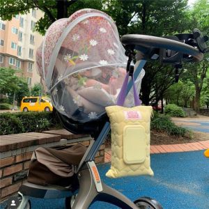 Túi Đựng Khăn Giấy Chống Thấm Nước Treo Xe Đẩy Cho Bé Phong Cách Hàn Quốc Dễ Thương