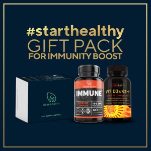 Immunity Boost 2 - Vitamin D3 + K2 and IMMUNE from Herbs of the Earth