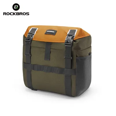 【SG Delivery】ROCKBROS Waterproof Handlebar Bag Expandable 24L Durable Wear-Resistant Road/Gravel Bikes Cycling Storage Bag(with shoulder strap)