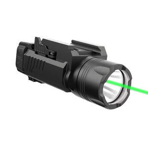 BLO-030 New Red/Green Beam and LED Combo Light 500 Lumens with Strobe Quick Release Mount Flashlight Fits 20mm Picatinny Rail