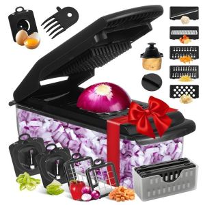 Multi Functional Vegetable Cutter Stainless Steel Blades Efficient Slicing Dicing Grating Save Time Safe Easy Clean Kitchen Gadget Home Use
