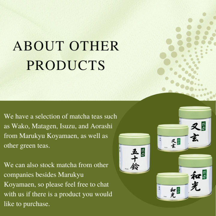 Marukyu%20Koyamaen%20Uji%20Matcha%20ISUZU%20(Can%20&%20Bag)%2040g/100g%20-%20Image%209
