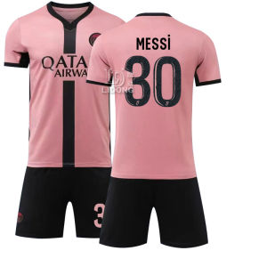 ชุดกีฬาฟุตบอล 2425 Paris Saint-Germain สีชมพู หมายเลข 10 Dembéle หมายเลข 7 Mbappe หมายเลข 30 Messifootball jersey for men soccer shirt