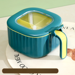 Household Seasoning Box Transparent Combination Salt Sugar MSG Storage Jar