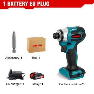 ONEVAN 600N.M Brushless Electric Screwdriver Electric Driver 5 Gears Cordless Impact Wrench Rechargeable Electric Screwdriver For Makita 18V Battery