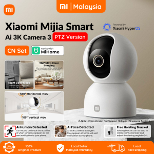 CN |Xiaomi 360° Smart Camera 3 PTZ – 3K 5MP AI CCTV | 360° View | Telephoto Lens | AI Sound & Face Detection | WiFi 6 | Mi Home App Control