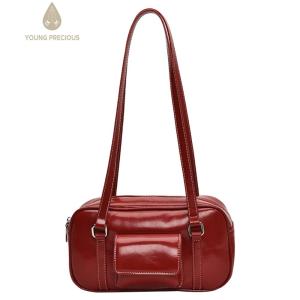 【Hàng mới】 Túi nách cho nữ có túi bên trong túi xách túi túi Solid Tote đóng khóa kéo bằng da PU cho du lịch làm việc