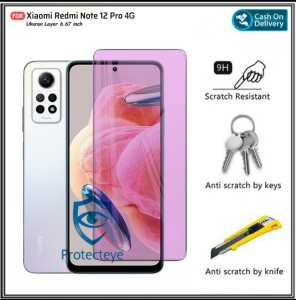 Tempered Glass Blue Light Xiaomi Redmi Note 12 4G / 12 PRO 4G / 12 PRO 5G / 9 Anti Gores Kaca Anti Radiasi UV Blue Ray Screen Protector