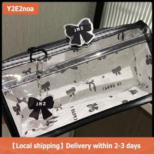 【Local shipping】 Cartoon Translucent Pencil Case Multi-layer Vertical Large-capacity Stationery Storage Bag School Supply Cosmetic Bag