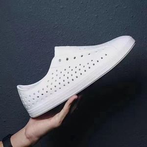 Giày nhựa đi mưa nam nữ lỗ tổ ong thoáng khí siêu nhẹ êm chân chống thấm nước (LÙI 1-2 SIZE) iDÉP GL025 (XÁM ĐẾ ĐEN)