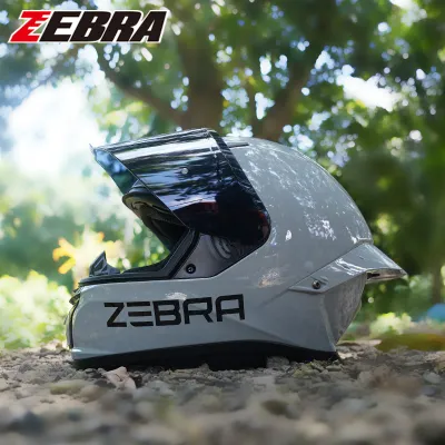 Zebra FF655 Full Face Single Visor Motorcycle Helmet With Rear Wing Woman And Man With BPS and ICC